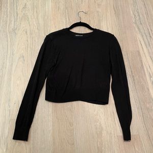 AMERICAN APPAREL Black Cropped Sweater